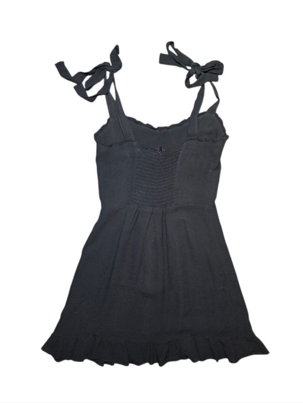 Reformation Christine Dress Black Mini Size 4 - Picture 5 of 11